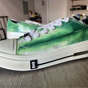 Nahmias designer Vibrant Green Canvas Sneakers